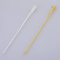 160*8*3mm Alloy Hairpin Hair Stick Hair Clip brass Flower Hair Findings Hair Accessories for Women Gift 5pcs 102663