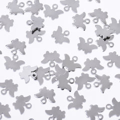 Stainless Steel charms pendant Blank Stamping Tag Pendants Butterfly Dolphin Rabbit Bear Dragonfly Star to choose 50pcs 102684
