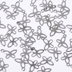 Stainless Steel charms pendant Blank Stamping Tag Pendants Butterfly Dolphin Rabbit Bear Dragonfly Star to choose 50pcs 102684