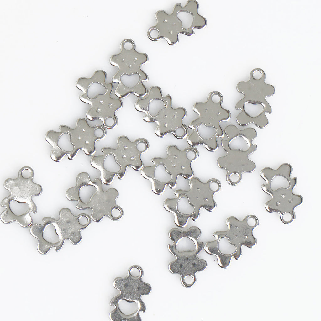 Stainless Steel charms pendant Blank Stamping Tag Pendants Butterfly Dolphin Rabbit Bear Dragonfly Star to choose 50pcs 102684