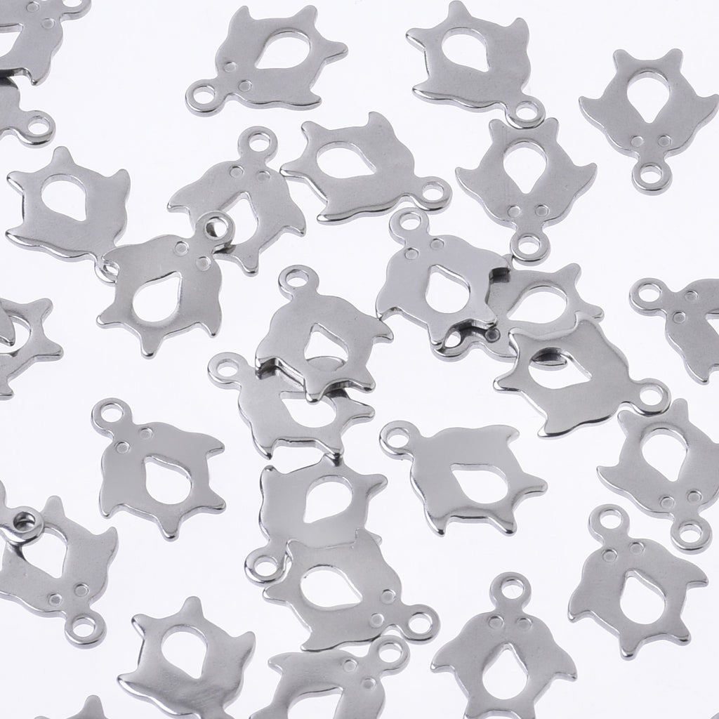 Stainless Steel charms pendant Blank Stamping Tag Pendants Butterfly Dolphin Rabbit Bear Dragonfly Star to choose 50pcs 102684