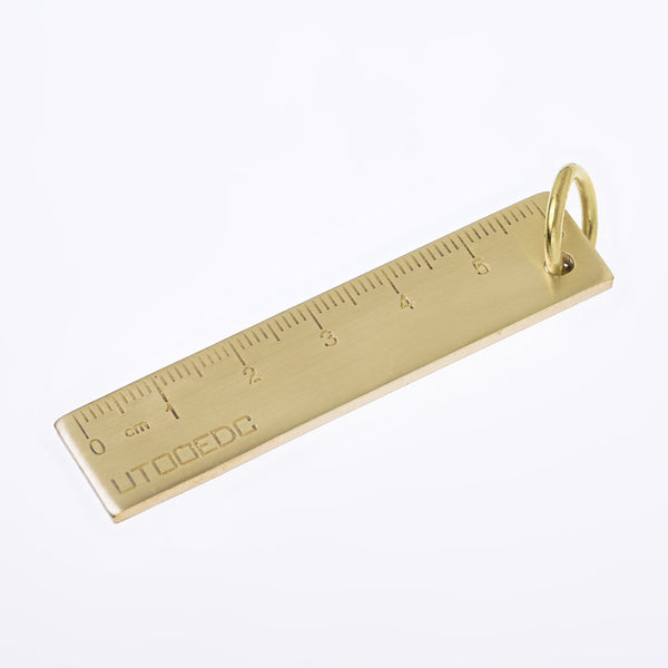 9/16"*2 1/2" Brass Mini Ruler key chain ruler metal ruler Brass Ruler charm KeyChain accessories 1pcs 10268850