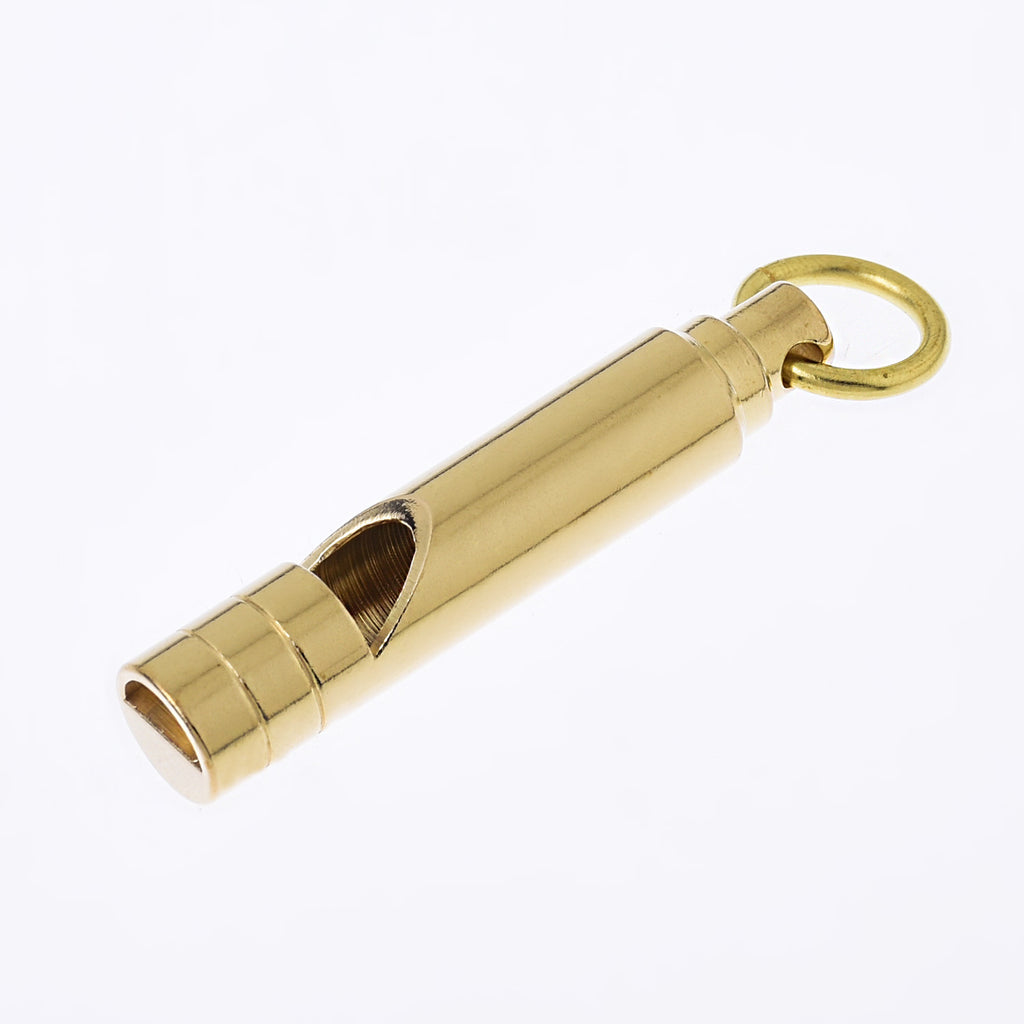 3/8"*2" Brass Whistle Safety Whistle Key Chain Working Whistle Jewelry Whistle Necklace Pendant edc tool 1pcs 10268950