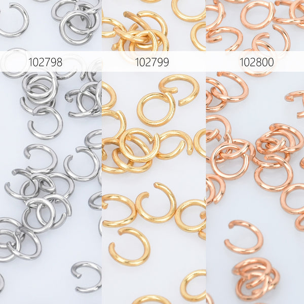 Stainless Steel Open Jump Rings 3/3.5/4/5/6mm Split Rings 0.6mm Thick Jump Rings Findings For Jewellery Making 500pcs