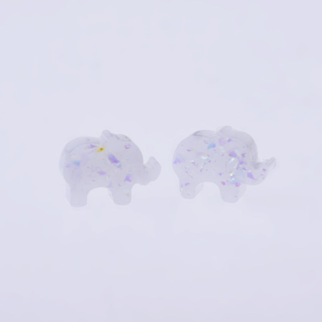 10.5*7.8mm Elephant Artificial Opal Hamsa Resin Opal Beads 1.5mm hole charm opal handmade necklace pendant 20pcs 102704