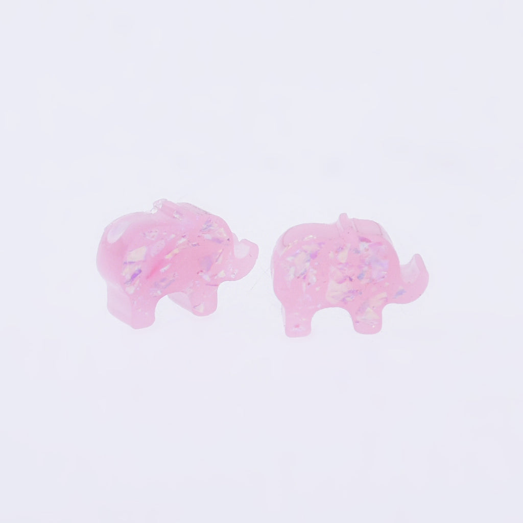 10.5*7.8mm Elephant Artificial Opal Hamsa Resin Opal Beads 1.5mm hole charm opal handmade necklace pendant 20pcs 102704