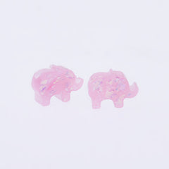 10.5*7.8mm Elephant Artificial Opal Hamsa Resin Opal Beads 1.5mm hole charm opal handmade necklace pendant 20pcs 102704