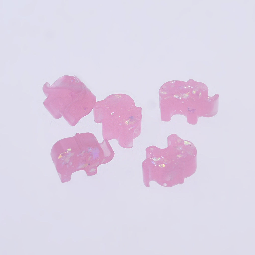 10.5*7.8mm Elephant Artificial Opal Hamsa Resin Opal Beads 1.5mm hole charm opal handmade necklace pendant 20pcs 102704