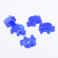 10.5*7.8mm Elephant Artificial Opal Hamsa Resin Opal Beads 1.5mm hole charm opal handmade necklace pendant 20pcs 102704