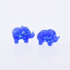 10.5*7.8mm Elephant Artificial Opal Hamsa Resin Opal Beads 1.5mm hole charm opal handmade necklace pendant 20pcs 102704