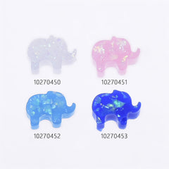 10.5*7.8mm Elephant Artificial Opal Hamsa Resin Opal Beads 1.5mm hole charm opal handmade necklace pendant 20pcs 102704