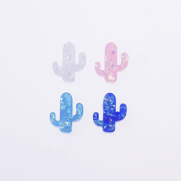 12.8*10.7mm Artificial Opal Hamsa Resin cactus Opal Beads without hole diy Jewelry Making 20pcs 102707