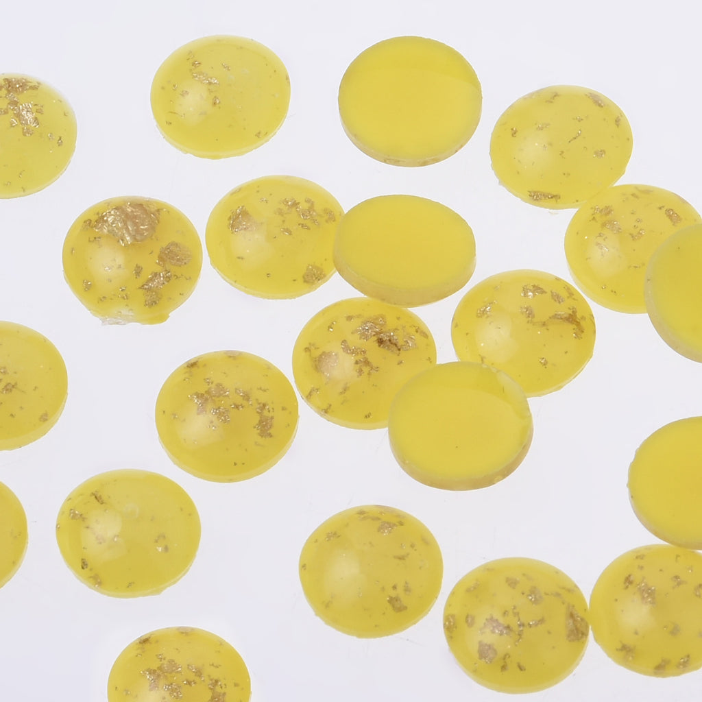 8mm Artificial Opal Hamsa Resin Round Flat Back Opal stone Resin Opal Cabochon for DIY Pendant Findings 50pcs 102713
