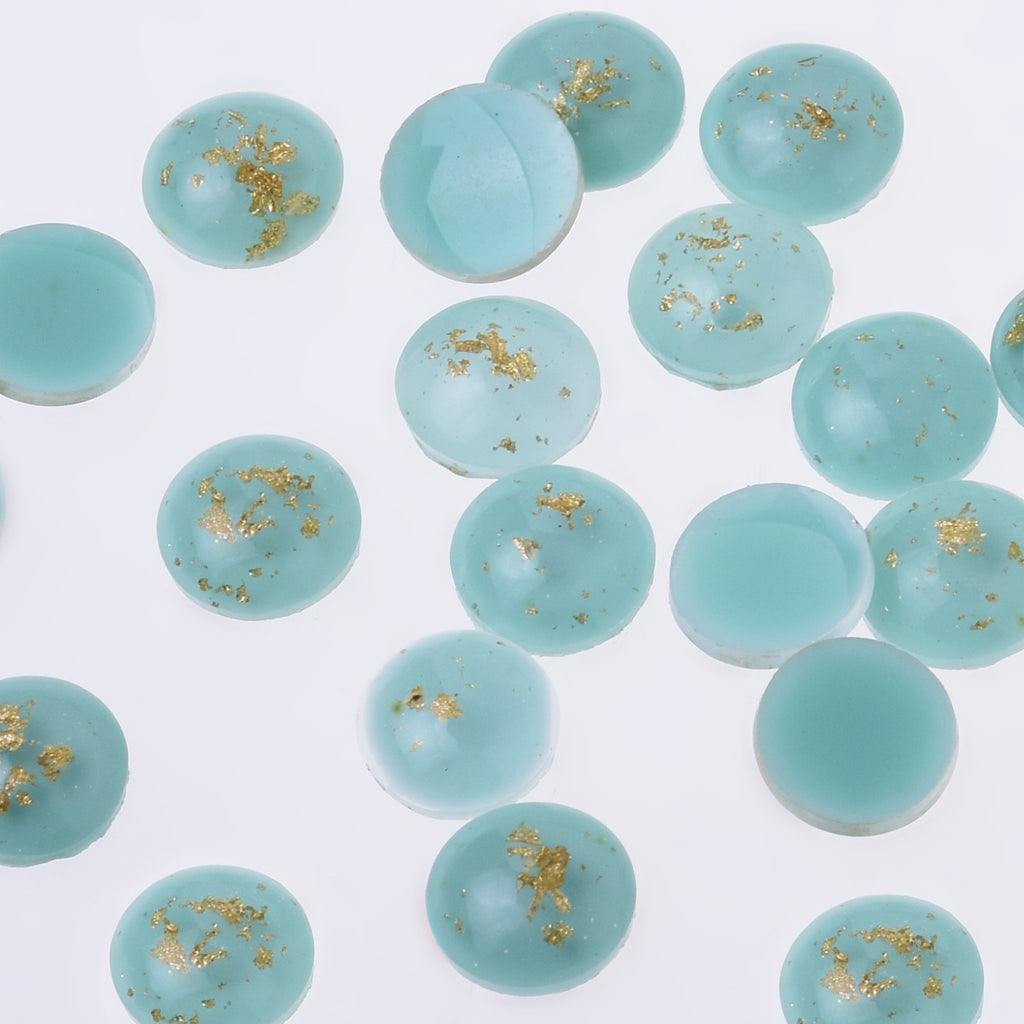8mm Artificial Opal Hamsa Resin Round Flat Back Opal stone Resin Opal Cabochon for DIY Pendant Findings 50pcs 102713