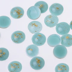 8mm Artificial Opal Hamsa Resin Round Flat Back Opal stone Resin Opal Cabochon for DIY Pendant Findings 50pcs 102713