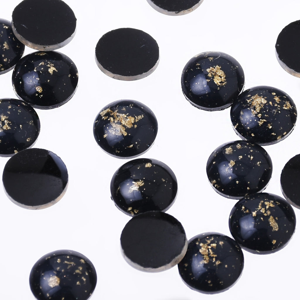 8mm Artificial Opal Hamsa Resin Round Flat Back Opal stone Resin Opal Cabochon for DIY Pendant Findings 50pcs 102713