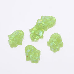 12*14mm Artificial Opal Hamsa Resin Opal Beads without hole Hand Bead Charm Pendant Wholesale 20pcs 102714