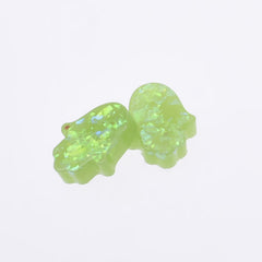 12*14mm Artificial Opal Hamsa Resin Opal Beads without hole Hand Bead Charm Pendant Wholesale 20pcs 102714