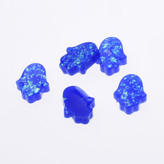 12*14mm Artificial Opal Hamsa Resin Opal Beads without hole Hand Bead Charm Pendant Wholesale 20pcs 102714