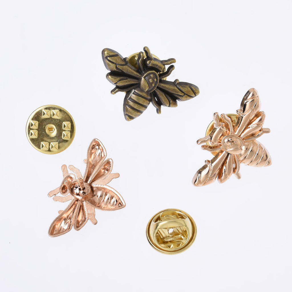 12*26mm Alloy Bee collar pins collar brooch Vintage Insect brooch lapel pin bee brooch insect jewelry 10pcs 102717