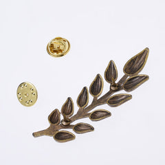 21*66mm Retro Alloy Leaf collar clips Collar Pins Brooch universal brooch shirt suit collar pin Clothes Accessories 10pcs 102718