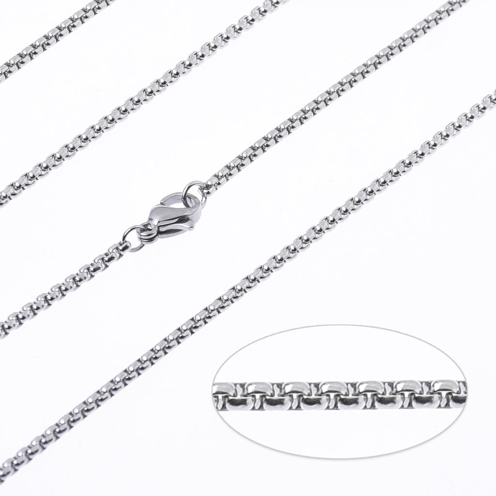 18"/20"/24" Stainless steel Chain Necklace 2mm link width Finished chain with Lobster Clasp Minimal Jewelry 10pcs 102731