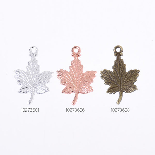15*23mm Alloy Maple leaf shape Necklace pendant Vintage Charm Pendants Maple Leaf Jewelry for Women 50pcs 102736