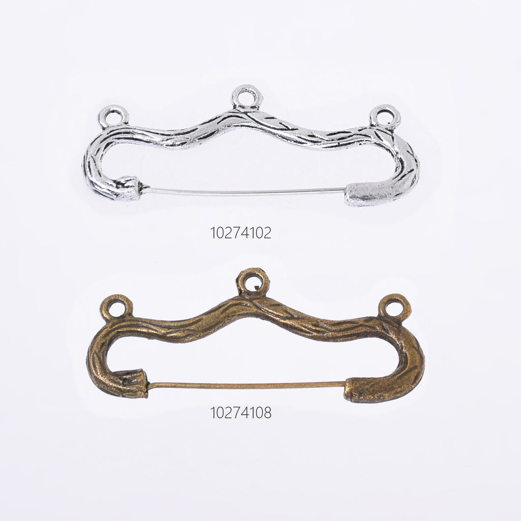20*45mm Alloy Pin Brooches Bow And Arrow Brooches With Loop Brooch Jewelry Accessories 10pcs 102741