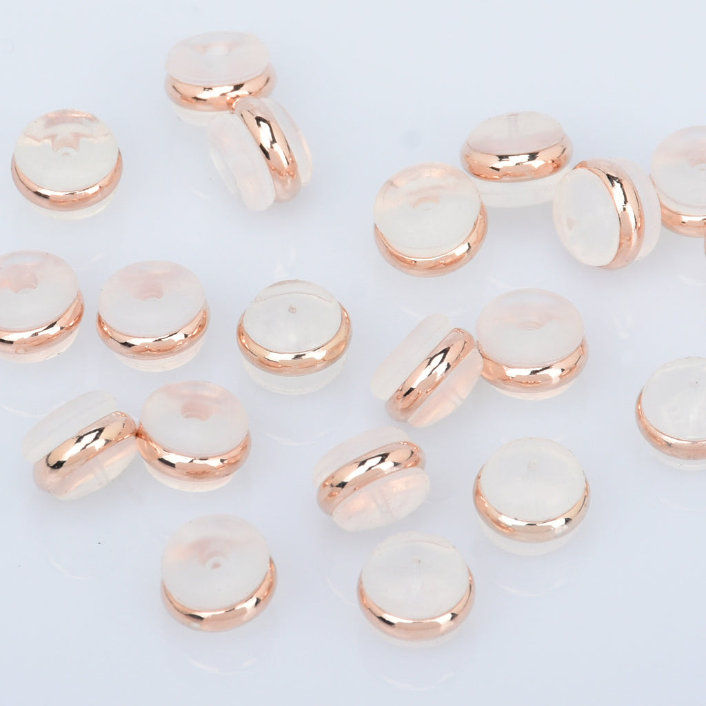 7mm Earring Back Stoppers Rubber Ear Nuts Ear Back Earring Component F –  Rosebeading Official