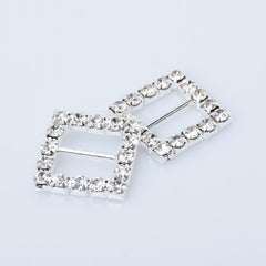 Bling Metal Rhinestone Buckle Sliders Square/Rectangle/teardrop/Heart/Round/Oval shape ribbon sliders DIY Jewelry 10pcs 102766