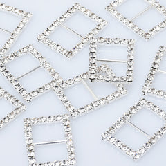 Bling Metal Rhinestone Buckle Sliders Square/Rectangle/teardrop/Heart/Round/Oval shape ribbon sliders DIY Jewelry 10pcs 102766