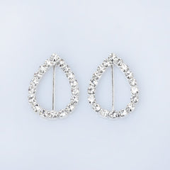Bling Metal Rhinestone Buckle Sliders Square/Rectangle/teardrop/Heart/Round/Oval shape ribbon sliders DIY Jewelry 10pcs 102766