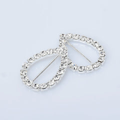 Bling Metal Rhinestone Buckle Sliders Square/Rectangle/teardrop/Heart/Round/Oval shape ribbon sliders DIY Jewelry 10pcs 102766