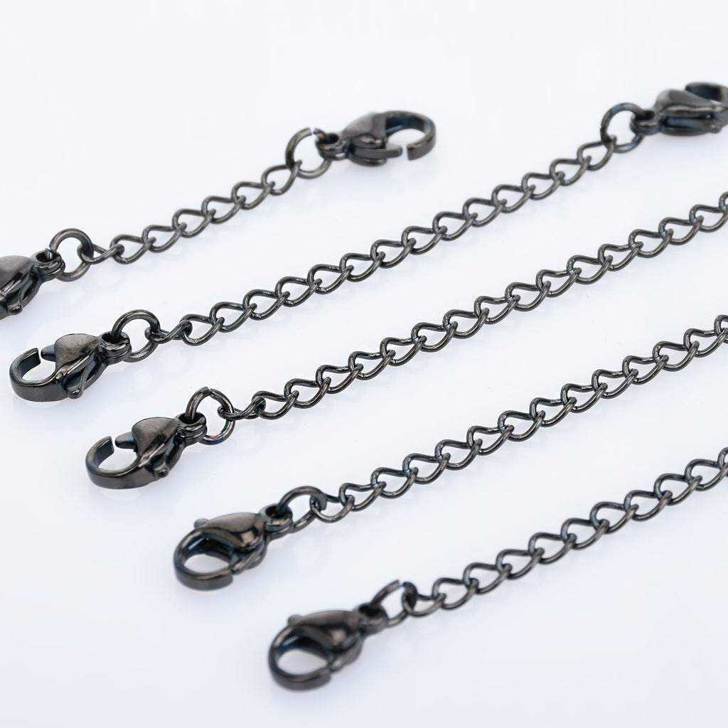 Stainless Steel Double Lobster Clasps Extension Chain 2/3/4/5/6 t –  Rosebeading Official
