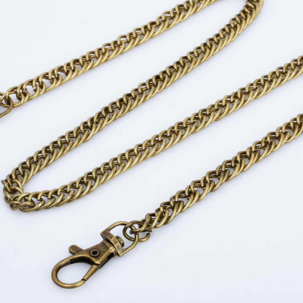 7.5mm Width Double Chain Iron Shoulder Handbag purse Strap Chain Metal Crossbody Bag Chain Strap 60cm/120cm Length to choose 1pcs 10281