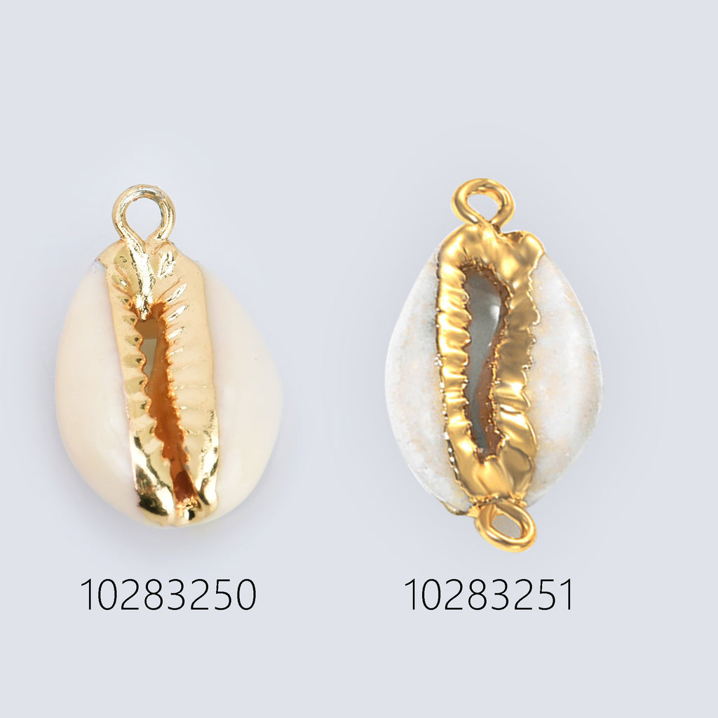 Natural Cowrie Shell Pendant Cowrie Seashell charm with 2mm Holes DIY Bracelet Necklaces Earrings Jewelry Wholeasles 2pcs 102832