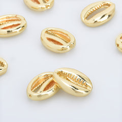 10*15mm Brass Cowrie Shell shape Beads spacer beads 0.5mm hole Brass Beads Unusual Beads 5pcs 10283404