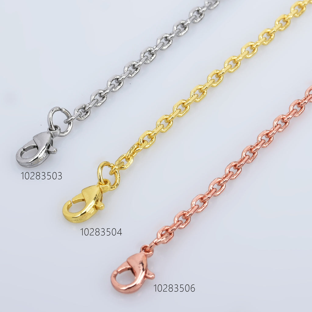 7" Brass Bracelet chain With Extension Chain Charm Bracelet Chain Wholesale Chain bracelet 5pcs 102835