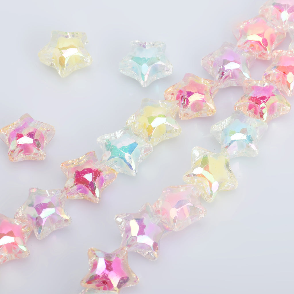 Iridescent Star Beads