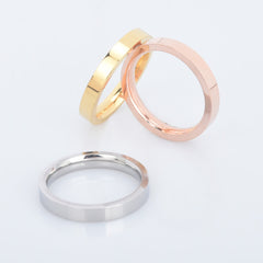 Titanium Ring Blank Stainless Steel Ring 3mm width Ring Base Jewelry Findings pick the color/size 1pcs 1028