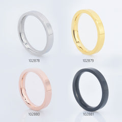 Titanium Ring Blank Stainless Steel Ring 3mm width Ring Base Jewelry Findings pick the color/size 1pcs 1028