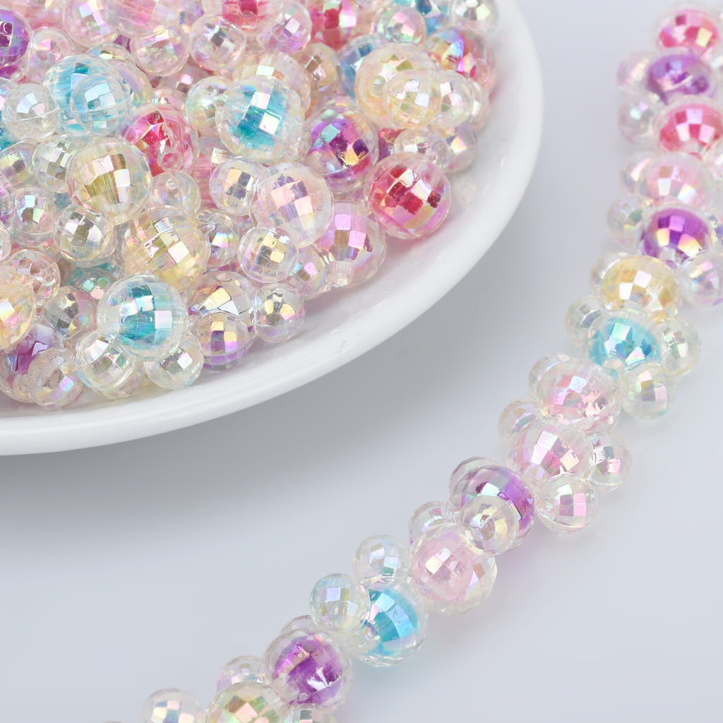 13*16mm Acrylic Mickey Beads Translucent Pastel beads Childrens Beads Kawaii Jewelry Random mixed 50pcs 10289450