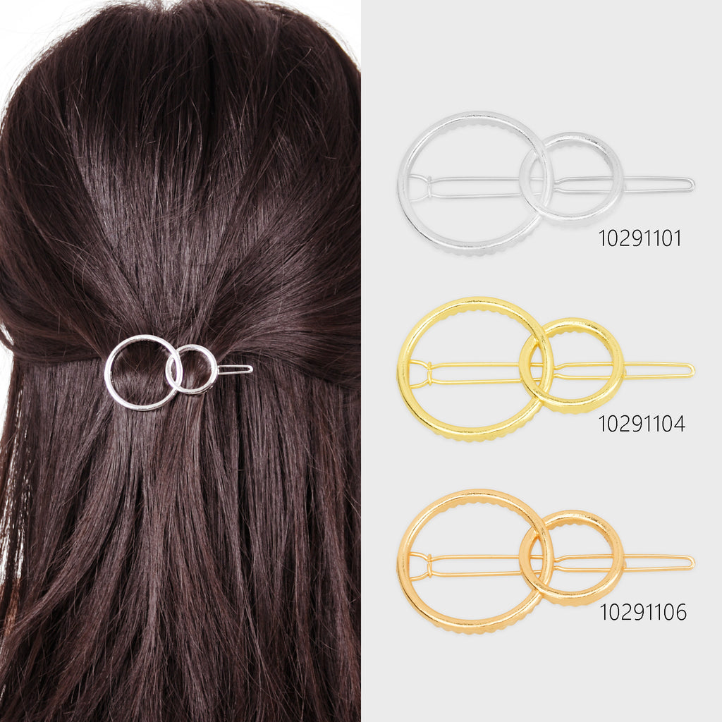 1 1/4" Alloy Geometric minimalistic hair clip Minimalist Hair Accessory Circle hair clip Ladies Hair Jewelry 5pcs 102911