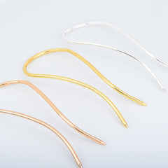105*40mm Brass U shape Hairpin Hair Barrette Hair Stick Long Hair Accessories Ladies Hair Jewelry 5pcs 102920