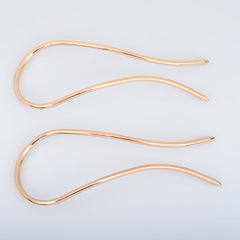105*40mm Brass U shape Hairpin Hair Barrette Hair Stick Long Hair Accessories Ladies Hair Jewelry 5pcs 102920