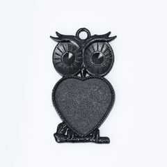 Owl Blank Bezel Pendant Trays alloy Owl Pendant Setting fit 20mm Heart Cabochon DIY Jewelry accessories 10pcs 102944