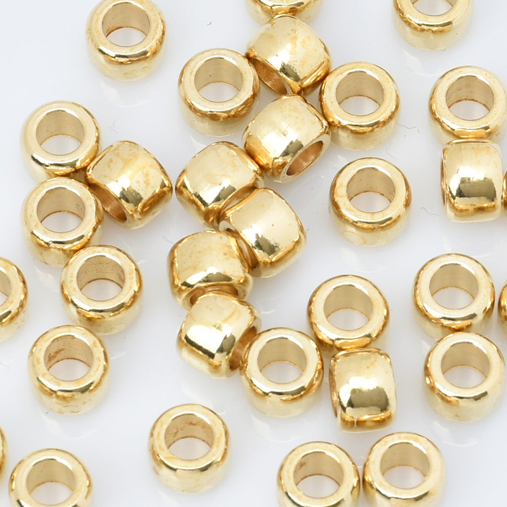 Brass Round Spacer Beads Metal Spacer Beads Spacer Loose Jewelry beads –  Rosebeading Official