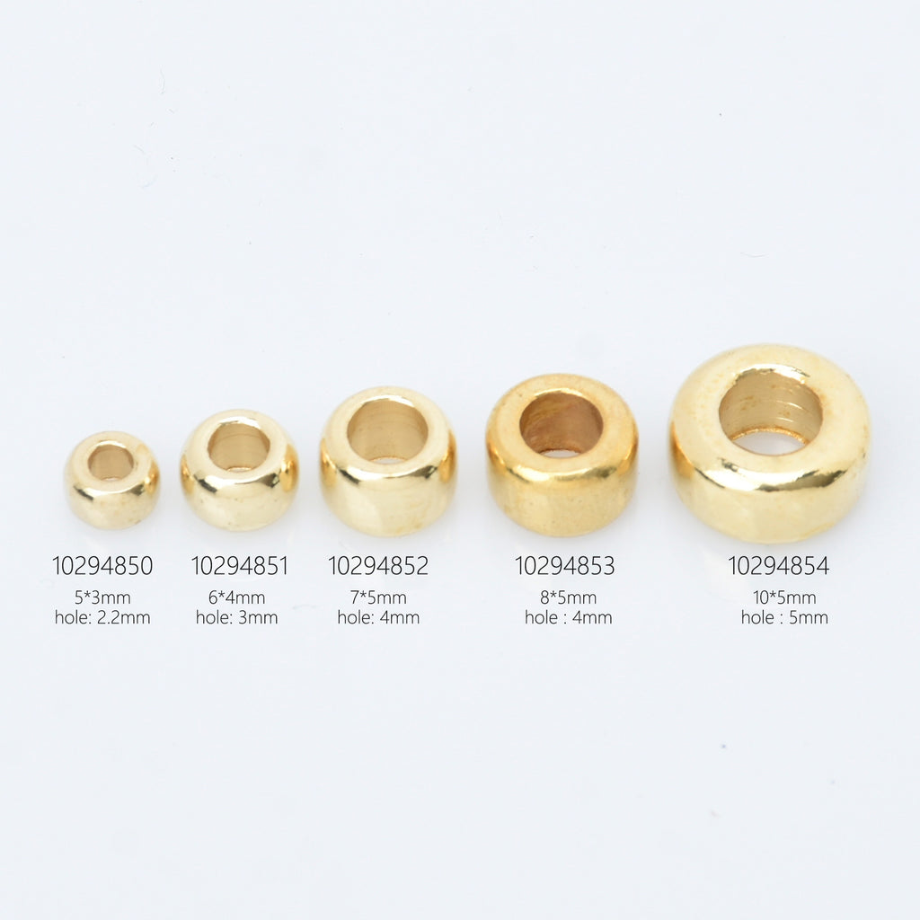 Brass Round Spacer Beads Metal Spacer Beads Spacer Loose Jewelry beads Wholesale Beads 100pcs 102948