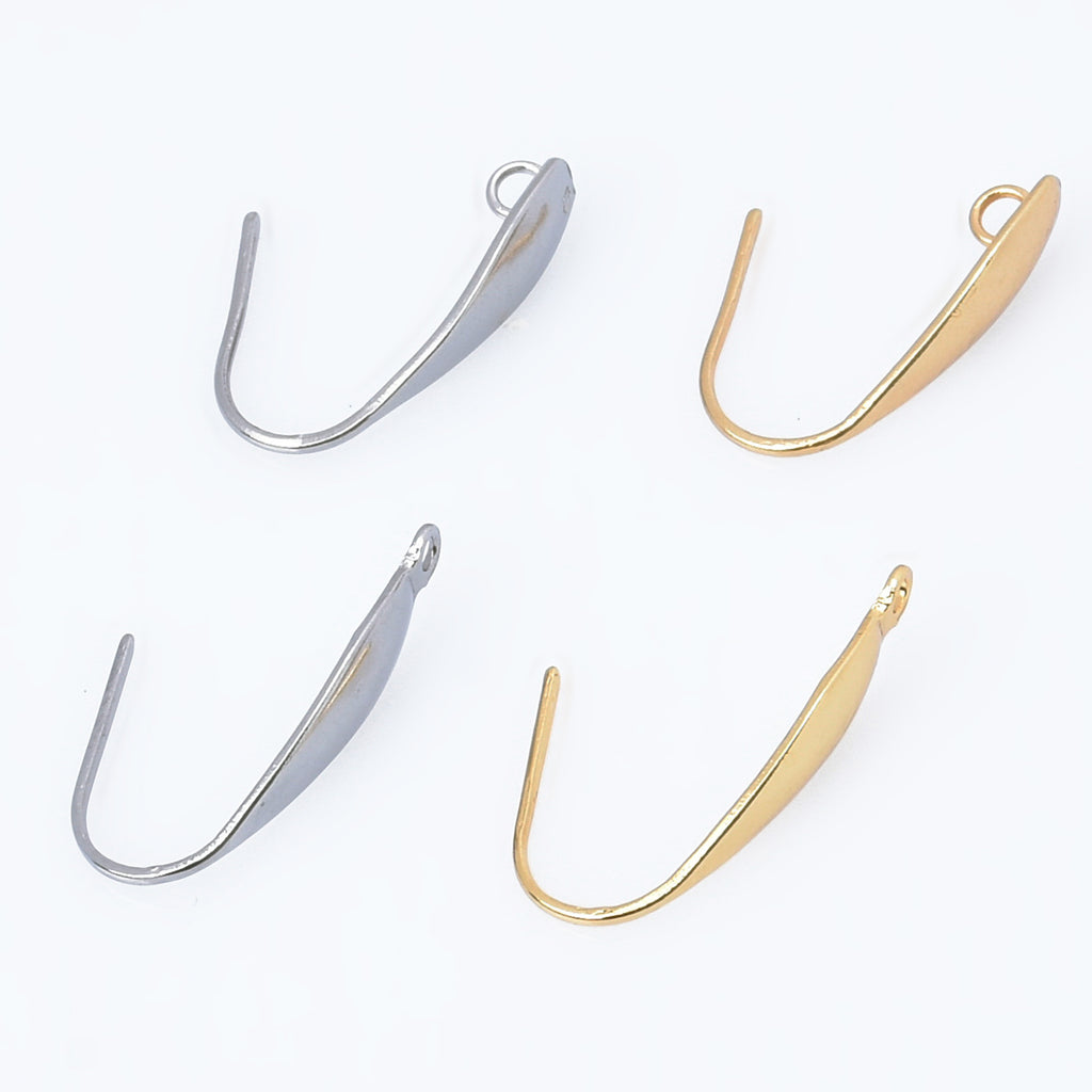 Stainless Steel Earring hooks Fish Hook Ear Wires Earring Findings