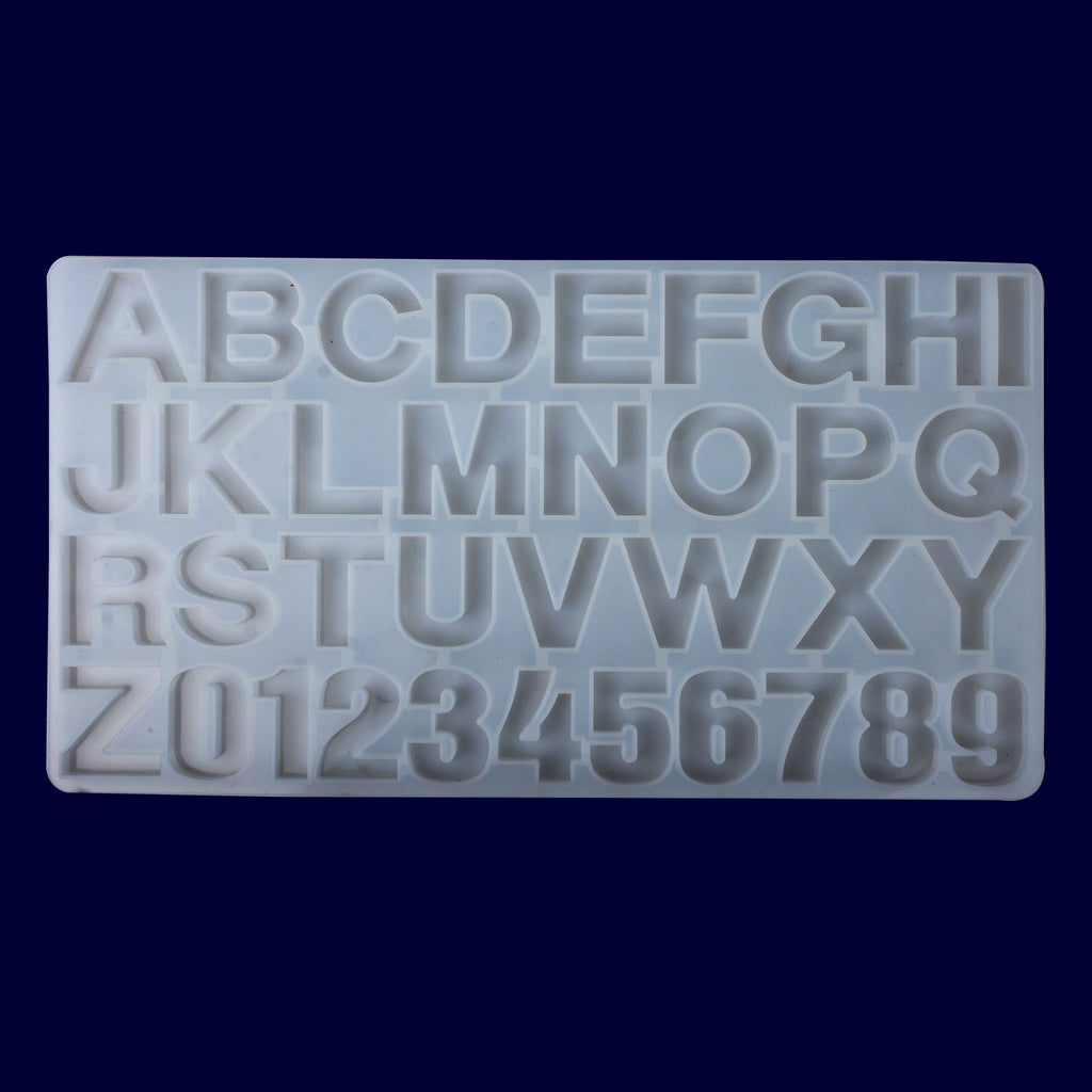 195*355mm Alphabet Silicone Mold Digital Letter Mold DIY Handmade Crystal Jewelry Pendant Mold 1pcs 10298050